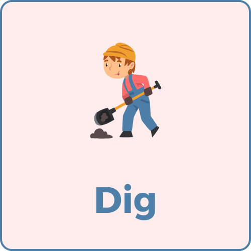 Dig Words D Phonics Words Memory Game